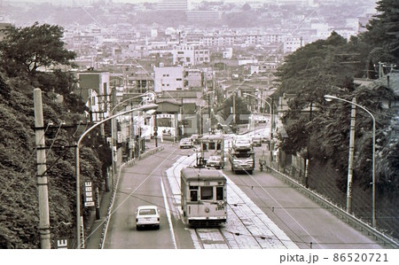 アンティーク　昭和レトロ　風景画 昭和の風景 昭和の懐かしい町並みの写真素材 - PIXTA
