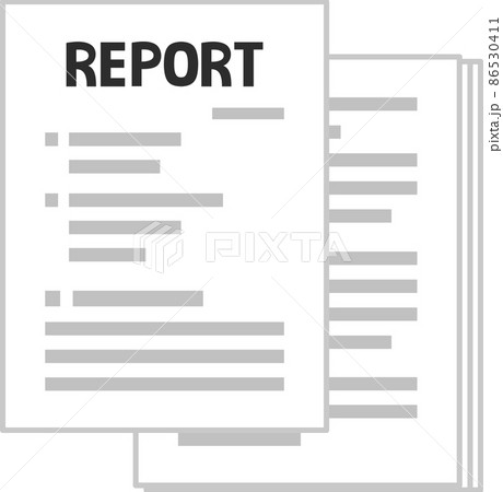 報告書のイラスト素材