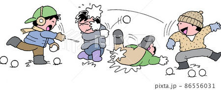 雪合戦のイラスト素材集 ピクスタ