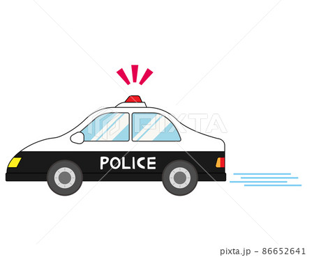 パトカー かわいいのイラスト素材