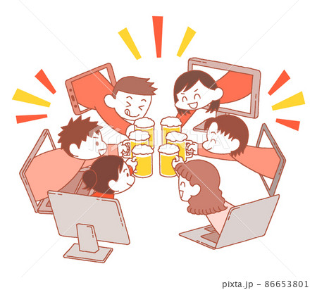 歓迎会 送別会のイラスト素材集 ピクスタ