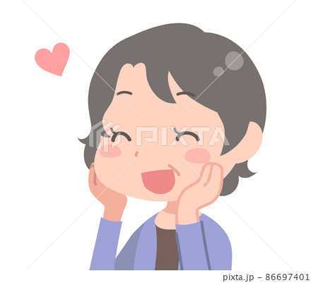 おばちゃん かわいいのイラスト素材