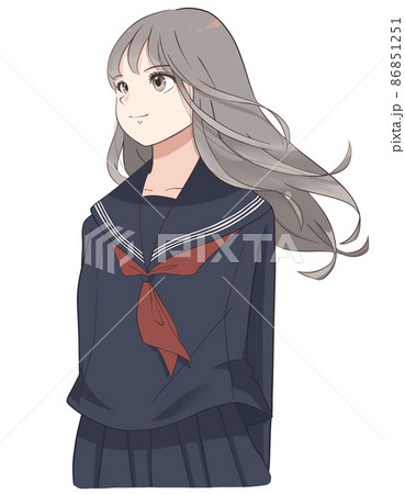 女子学生のイラスト素材