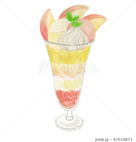 フルーツパフェのイラスト素材
