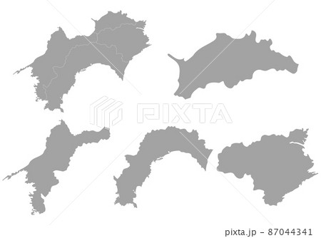 アジア 地図 日本 シンプルのイラスト素材