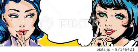 女 アメコミのイラスト素材