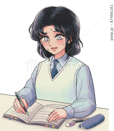 猛勉強のイラスト素材 猛勉強のイラスト素材