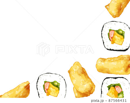 いなり寿司のイラスト素材