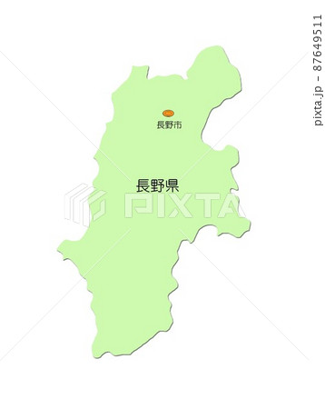 長野県 長野 マップ 地図のイラスト素材 長野県 長野 マップ 地図のイラスト素材