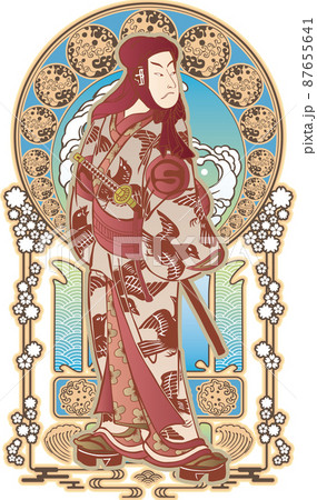 侍 武士 日本 かっこいいのイラスト素材