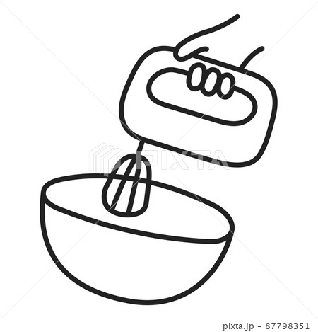 ハンドミキサーのイラスト素材