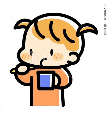 子供 子ども 歯磨き 小学生のイラスト素材