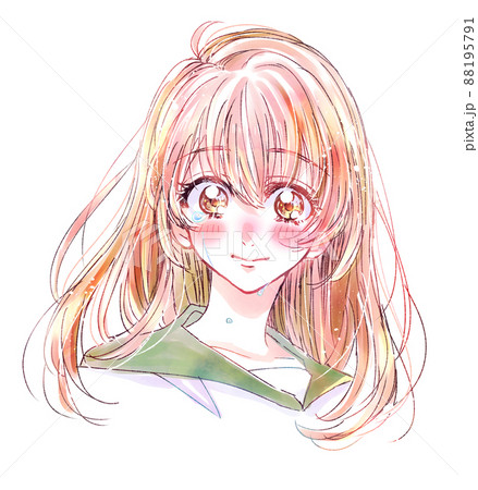 ほほ笑みのイラスト素材 ほほ笑みのイラスト素材