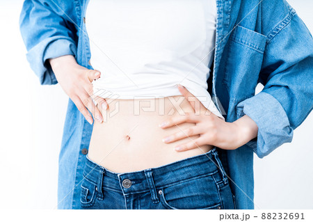 へそ出し 女の写真素材