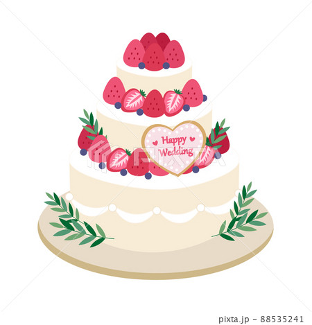 三段ケーキのイラスト素材 三段ケーキのイラスト素材