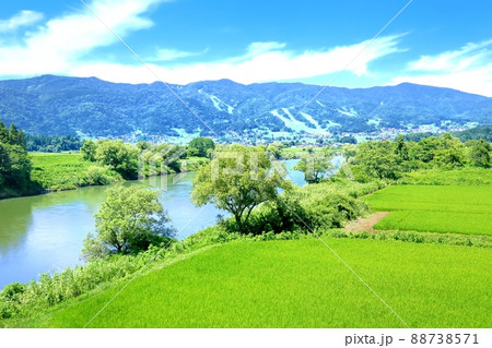 千曲川 風景の写真素材 - PIXTA