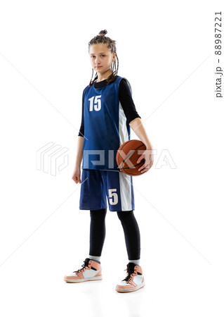 女子バスケ かっこいいの写真素材