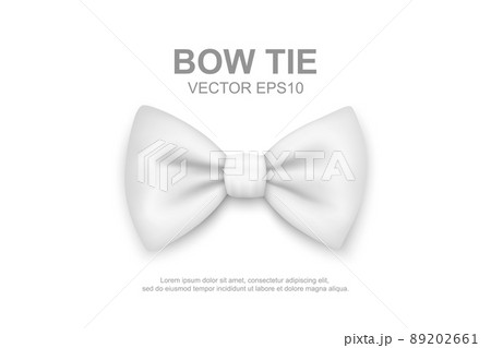Black bow tie realistic icon isolated on transparent background
