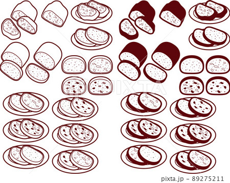 パン モノクロ モノトーン ベクターのイラスト素材