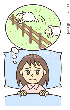 眠れないのイラスト素材