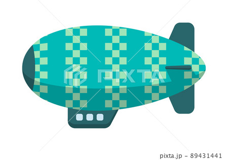 飛行船 乗り物 かわいい イラストのイラスト素材