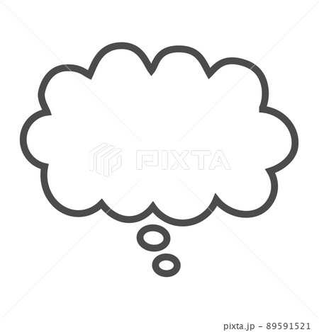 吹きだし 吹き出し ふきだし 妄想のイラスト素材