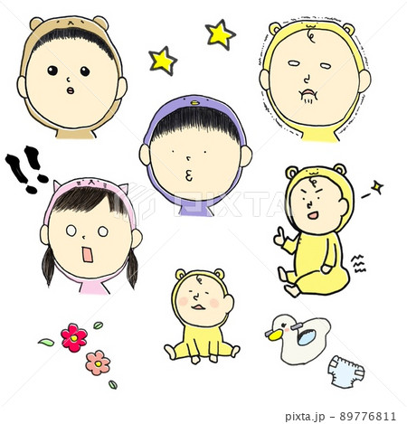 にやけ顔のイラスト素材