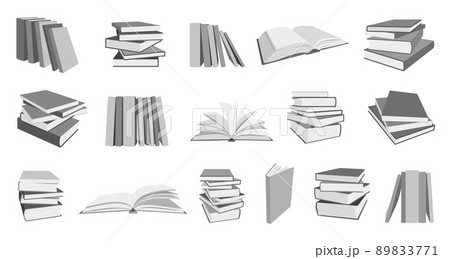 Sketch books and glasses isolated on white background. Stack of