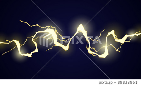 ベクター 稲妻 雷 かっこいいのイラスト素材