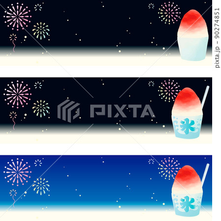 イラスト 夏祭り 屋台 バリエーションのイラスト素材