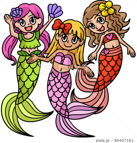 人魚姫 可愛いのイラスト素材