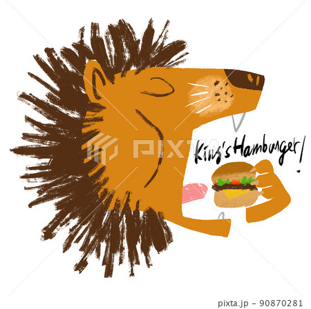 動物 ライオン 顔 イラストのイラスト素材