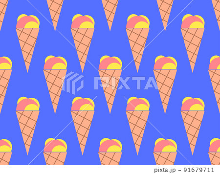 アイス パターン 壁紙 アイスクリームのイラスト素材