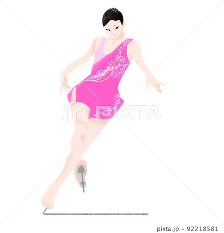女性 スケート フィギュアスケート ポーズのイラスト素材 女性 スケート フィギュアスケート ポーズのイラスト素材