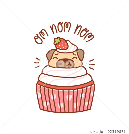 犬 スイーツ カップケーキ イヌのイラスト素材 犬 スイーツ カップケーキ イヌのイラスト素材