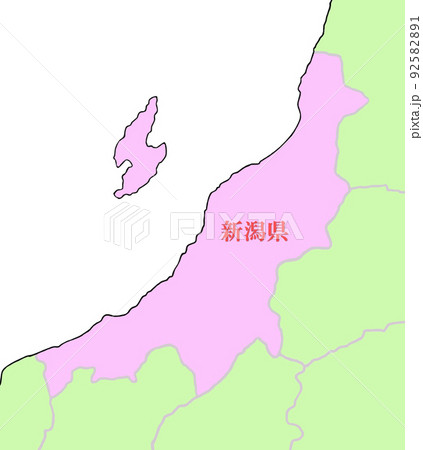 新潟地図のイラスト素材