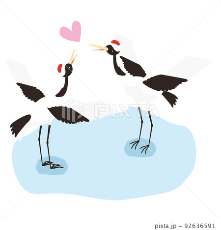 タンチョウのイラスト素材