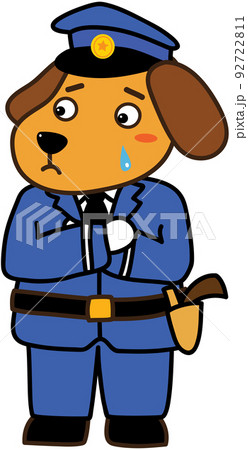犬のおまわりさんのイラスト素材