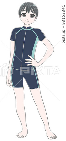 ラッシュガード 女性 夏 若いのイラスト素材 - PIXTA