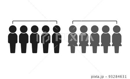 5人組のイラスト素材