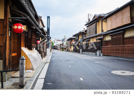 祇園 花見小路 京都 街並みの写真素材