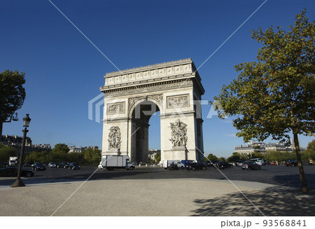 値下げフランス街の風景 エトワール凱旋門人気の高級油彩画 横90
