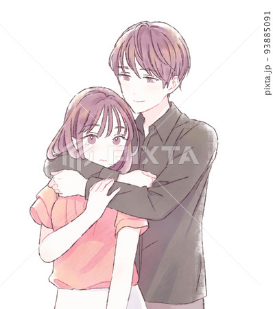 ハグのイラスト素材