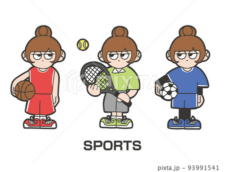 女子バスケのイラスト素材集 ピクスタ