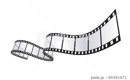 Cinema, movie and photography 35mm film strip template. Vector