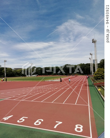 陸上競技場 代々木公園 陸上 渋谷区の写真素材