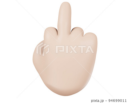 中指を立てるのイラスト素材
