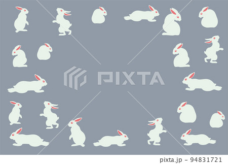 うさぎ かわいい 横顔 ウサギのイラスト素材