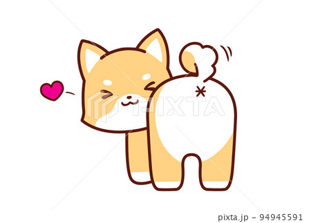 ゆる 犬のイラスト素材