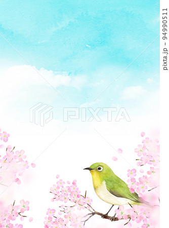 春の風景のイラスト素材